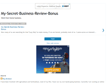 Tablet Screenshot of my-secret-business-review-bonus.blogspot.com