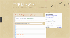 Desktop Screenshot of phpblogworld.blogspot.com