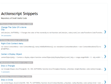 Tablet Screenshot of actionscriptsnips.blogspot.com