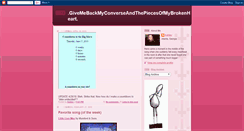 Desktop Screenshot of givemebackmyconverse.blogspot.com