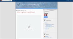 Desktop Screenshot of moreeducationontheweb.blogspot.com