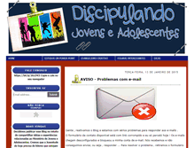 Tablet Screenshot of discipulandojovens.blogspot.com