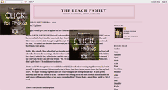 Desktop Screenshot of leachfam.blogspot.com