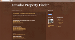 Desktop Screenshot of ecuadorpropertyfinder.blogspot.com