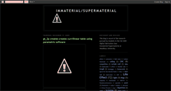 Desktop Screenshot of immaterialsupermaterial.blogspot.com