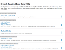 Tablet Screenshot of kreschfamilyroadtrip2007.blogspot.com