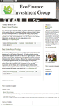 Mobile Screenshot of ecofinance-investment-group.blogspot.com