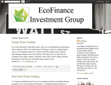 Tablet Screenshot of ecofinance-investment-group.blogspot.com