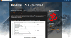 Desktop Screenshot of hinduism-as-i-understand.blogspot.com