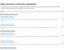 Tablet Screenshot of interviewquestionsdatastructure.blogspot.com