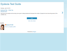 Tablet Screenshot of dyslexiatestguide.blogspot.com