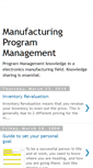 Mobile Screenshot of manufacturingprogrammanagement.blogspot.com