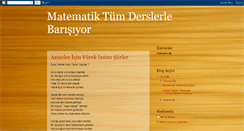 Desktop Screenshot of matematiktumderslerlebarisiyor.blogspot.com