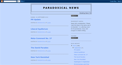 Desktop Screenshot of paradoxicalnews.blogspot.com