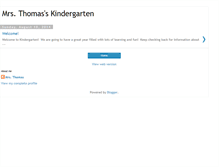 Tablet Screenshot of mrsthomaskindergarten.blogspot.com