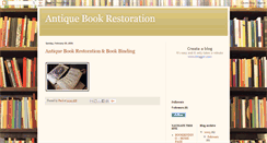 Desktop Screenshot of antique-book-restoration.blogspot.com