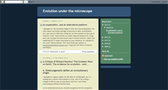 Desktop Screenshot of evolutionunderthemicroscope.blogspot.com