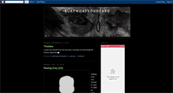 Desktop Screenshot of burywhatyouheard.blogspot.com