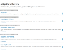 Tablet Screenshot of abigailsleftovers.blogspot.com