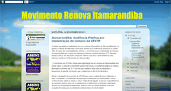 Desktop Screenshot of movimentorenovaitamarandiba.blogspot.com