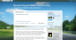 Desktop Screenshot of marylandspecialneeds.blogspot.com
