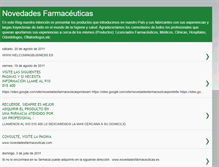 Tablet Screenshot of novedadesfarmaceuticas.blogspot.com