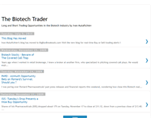 Tablet Screenshot of biotechtrader.blogspot.com