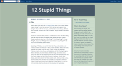 Desktop Screenshot of 12stupidthings.blogspot.com