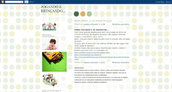 Desktop Screenshot of jogandoebrincando.blogspot.com