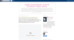 Desktop Screenshot of nikkizacharioudancefitnessvideoblog.blogspot.com