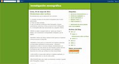 Desktop Screenshot of investigacionmonografica.blogspot.com