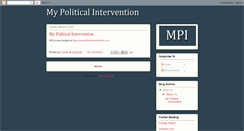 Desktop Screenshot of mypoliticalintervention.blogspot.com