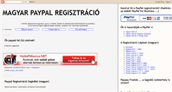 Desktop Screenshot of magyar-paypal-regisztracio.blogspot.com