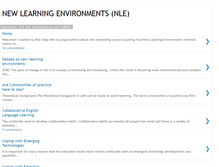 Tablet Screenshot of newlearningenvironmentsnle.blogspot.com