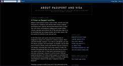 Desktop Screenshot of passportandvisa.blogspot.com