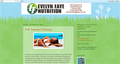 Desktop Screenshot of evelynfayenutrition.blogspot.com