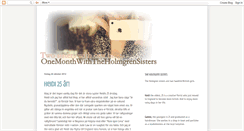 Desktop Screenshot of onemonthwiththeholmgrensisters.blogspot.com