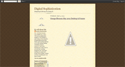 Desktop Screenshot of digitalsophistication.blogspot.com