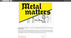 Desktop Screenshot of metal-matters-conference.blogspot.com