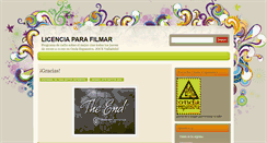 Desktop Screenshot of licenciaparafilmar.blogspot.com
