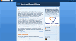 Desktop Screenshot of lostandfoundshare.blogspot.com