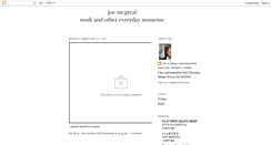 Desktop Screenshot of joe-mcgreal.blogspot.com