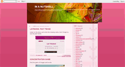 Desktop Screenshot of inanutshellenglish.blogspot.com