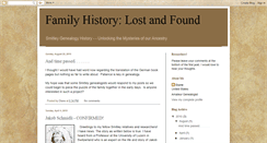 Desktop Screenshot of genealogylostandfound.blogspot.com