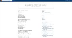 Desktop Screenshot of drakespoetryblog.blogspot.com