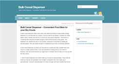 Desktop Screenshot of bulkcerealdispenser.blogspot.com