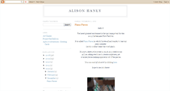 Desktop Screenshot of alisonhanly.blogspot.com