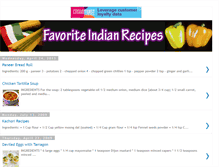 Tablet Screenshot of favoriteindianrecipes.blogspot.com