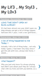 Mobile Screenshot of mylif3mystyl3myl0v3.blogspot.com