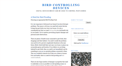 Desktop Screenshot of birdcontroldevices.blogspot.com
